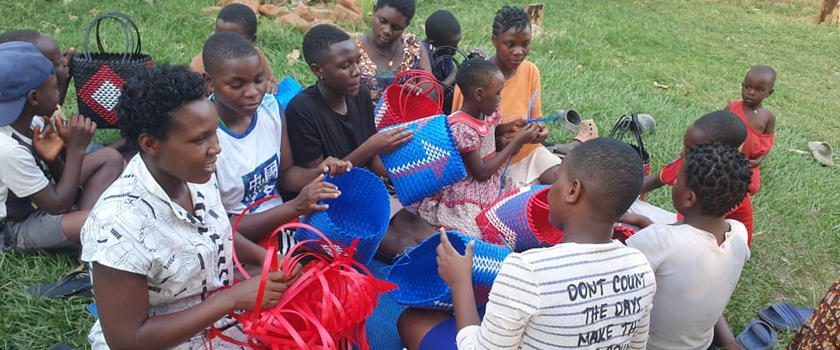 A group participating in an outdoor skills session